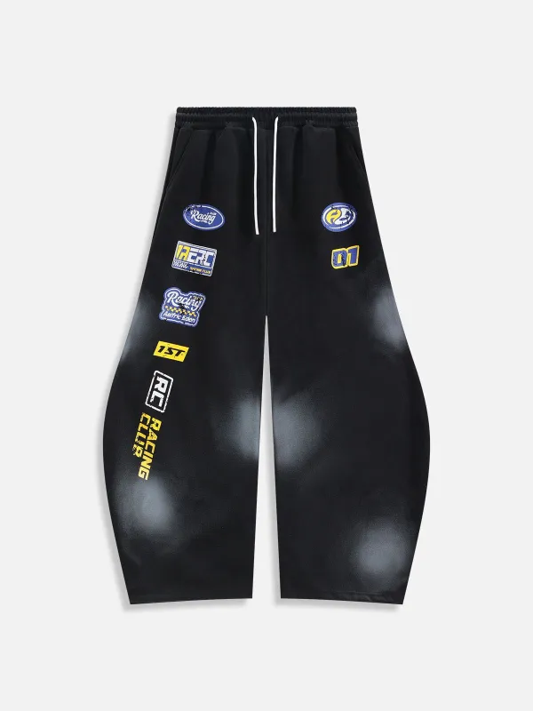 Aelfric Eden Racing Logo Patches Print Super Baggy Barrel Sweatpants sold by Aelfric Eden