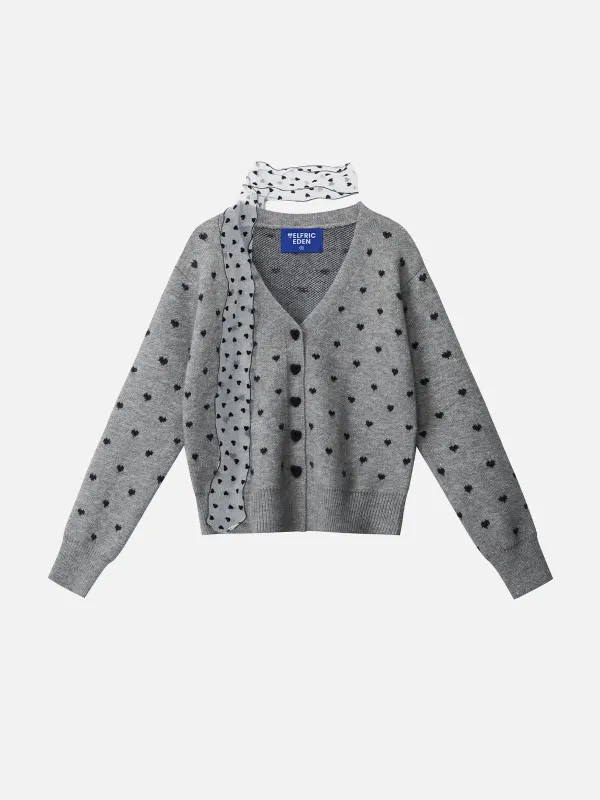 Aelfric Eden Heart Polka Dot Ribbon Cardigan sold by Aelfric Eden