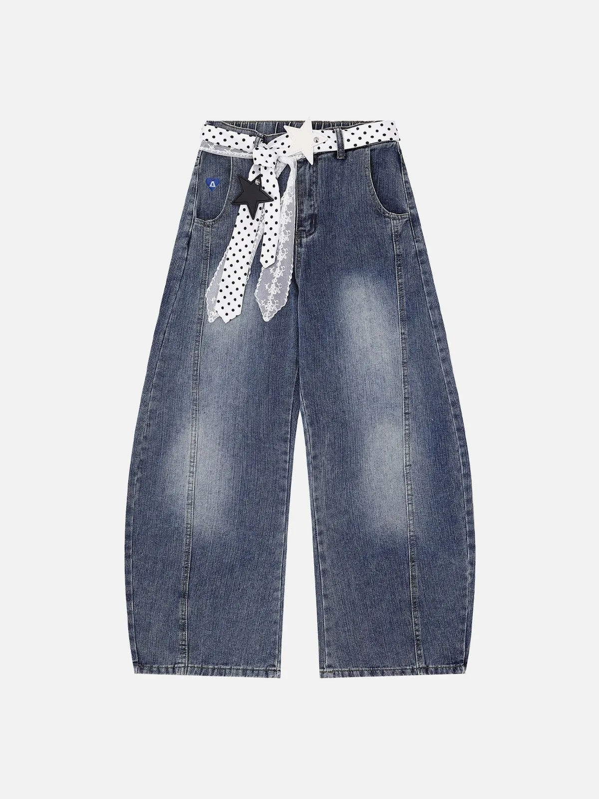 Aelfric Eden Star Polka Dot Belt Baggy Barrel Jeans sold by Aelfric Eden
