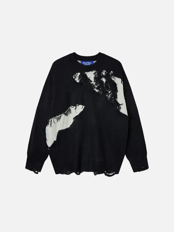 Aelfric Eden Distressed Two Layer Sweater sold by Aelfric Eden