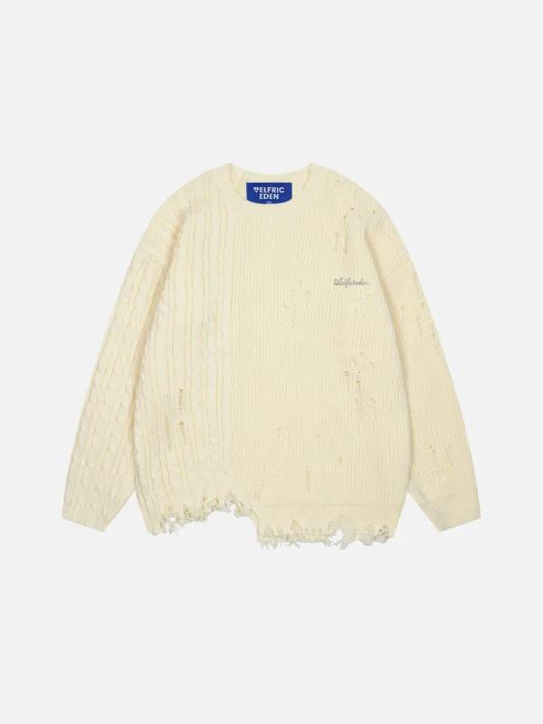 Aelfric Eden Cable Distressed Sweater sold by Aelfric Eden