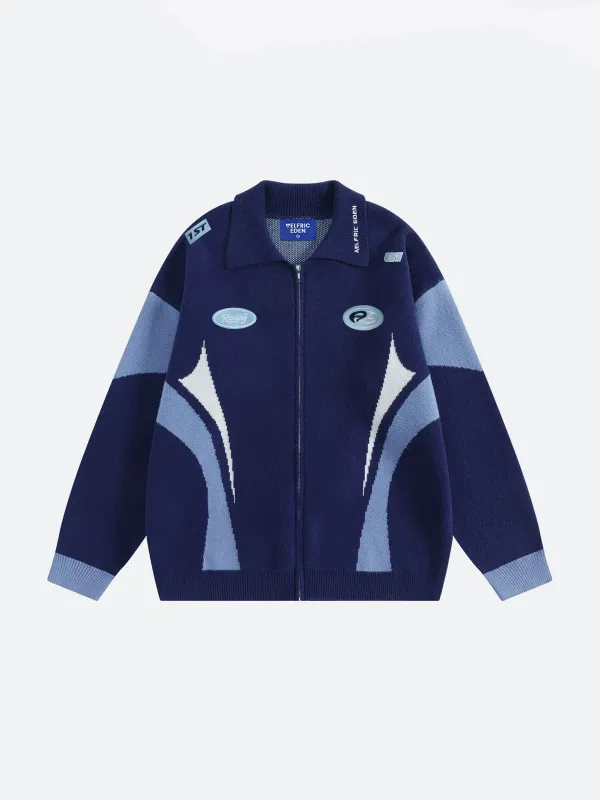 Aelfric Eden Racing Patchwork Zip Up Cardigan sold by Aelfric Eden