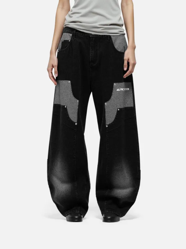 Aelfric Eden Double Knee Super Baggy Barrel Jeans sold by Aelfric Eden