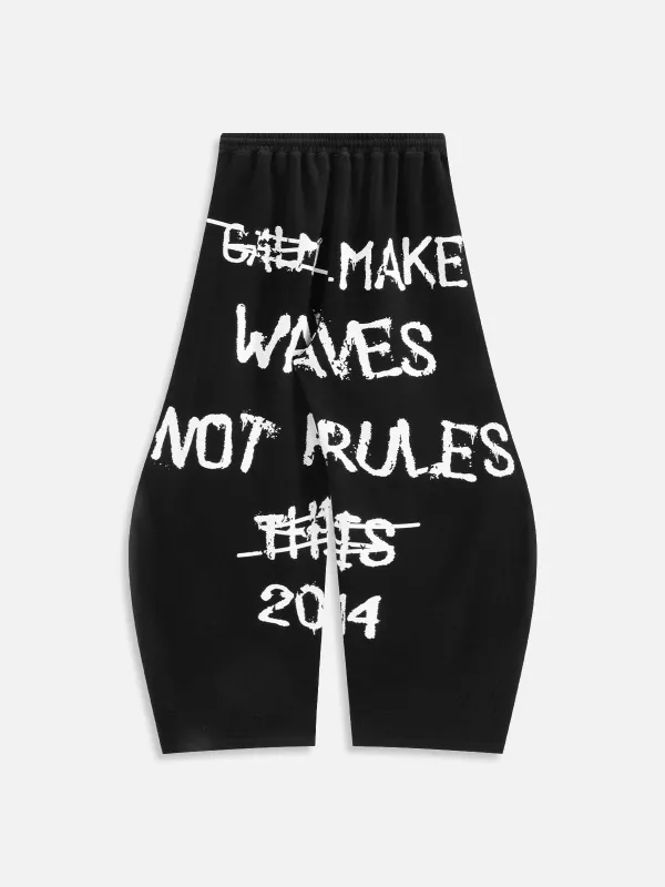 [Pre-Order]Aelfric Eden Graffiti Fringe Super Baaggy Barrel Sweatpants sold by Aelfric Eden