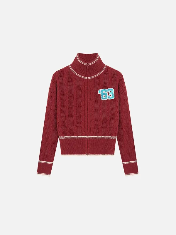 Aelfric Eden Cable Sequins Zip Up Cardigan sold by Aelfric Eden