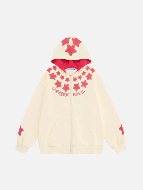 Aelfric Eden Chain Stitch Eden Star Zip Up Hoodie sold by Aelfric Eden