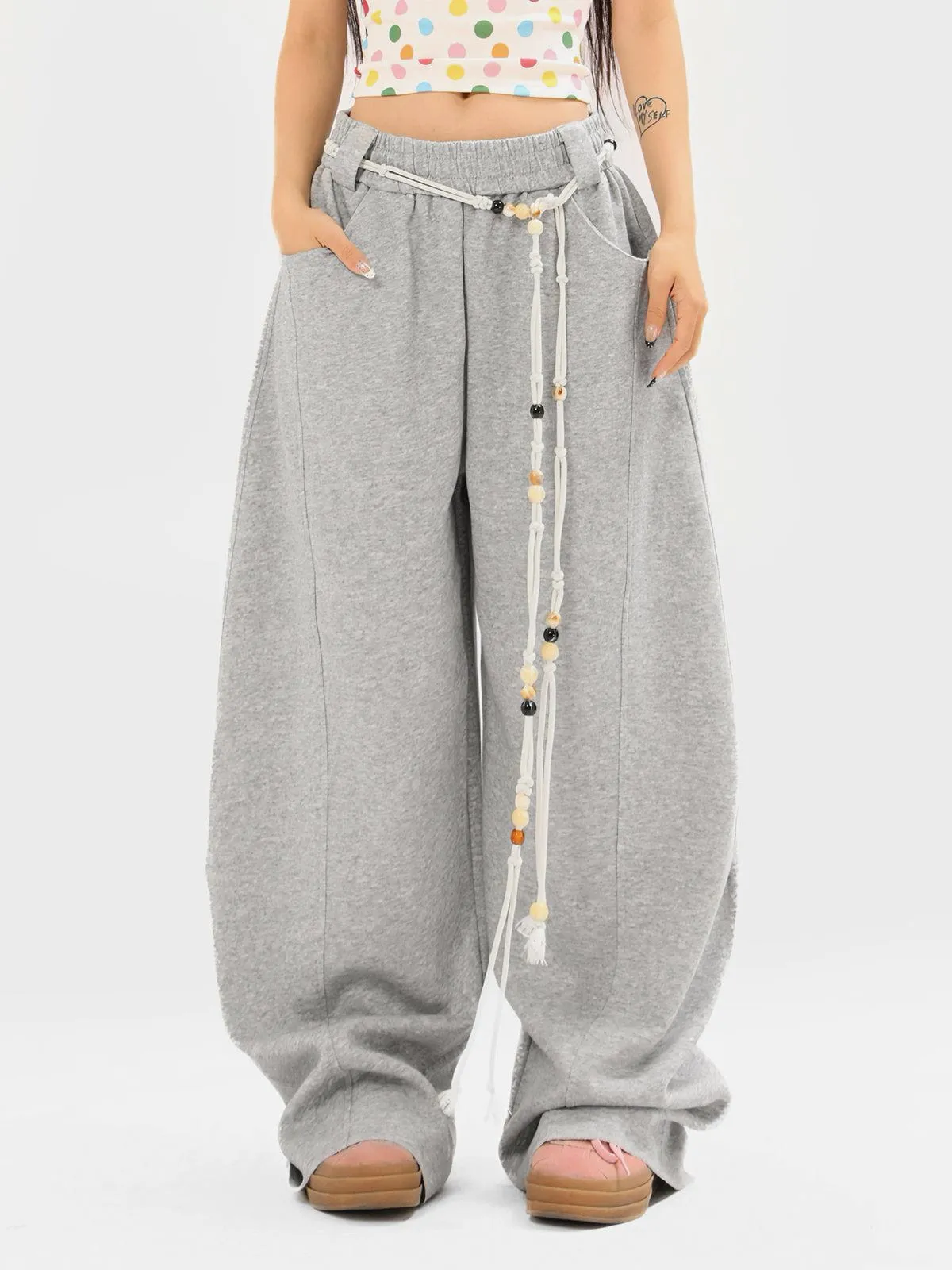 Aelfric Eden Bead Rope Baggy Sweatpants sold by Aelfric Eden product image thumbnail 4