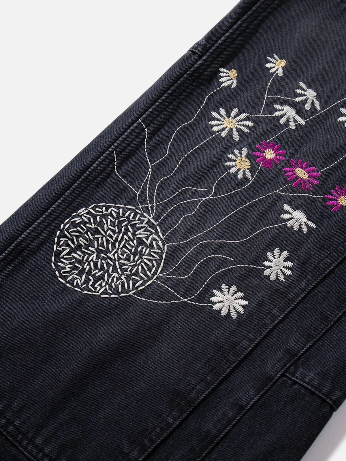Aelfric Eden Floral Embroidery Double Knee Jeans sold by Aelfric Eden product image thumbnail 4