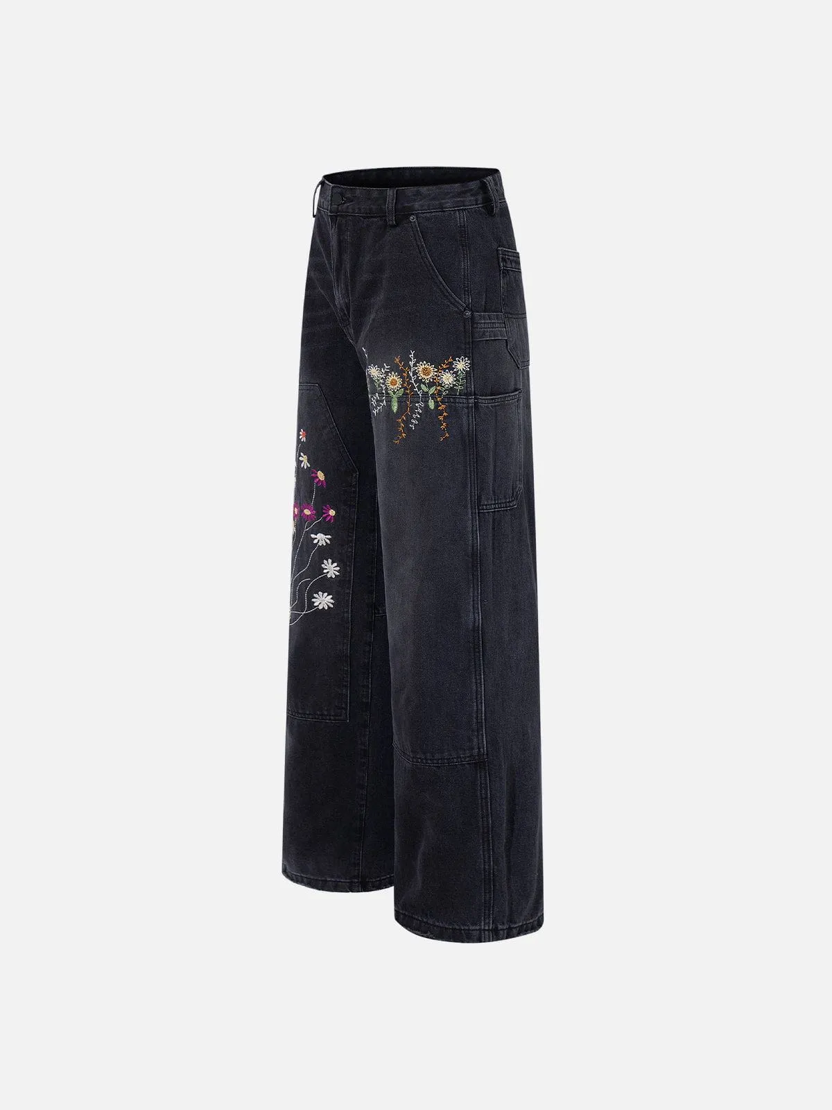 Aelfric Eden Floral Embroidery Double Knee Jeans sold by Aelfric Eden product image thumbnail 3