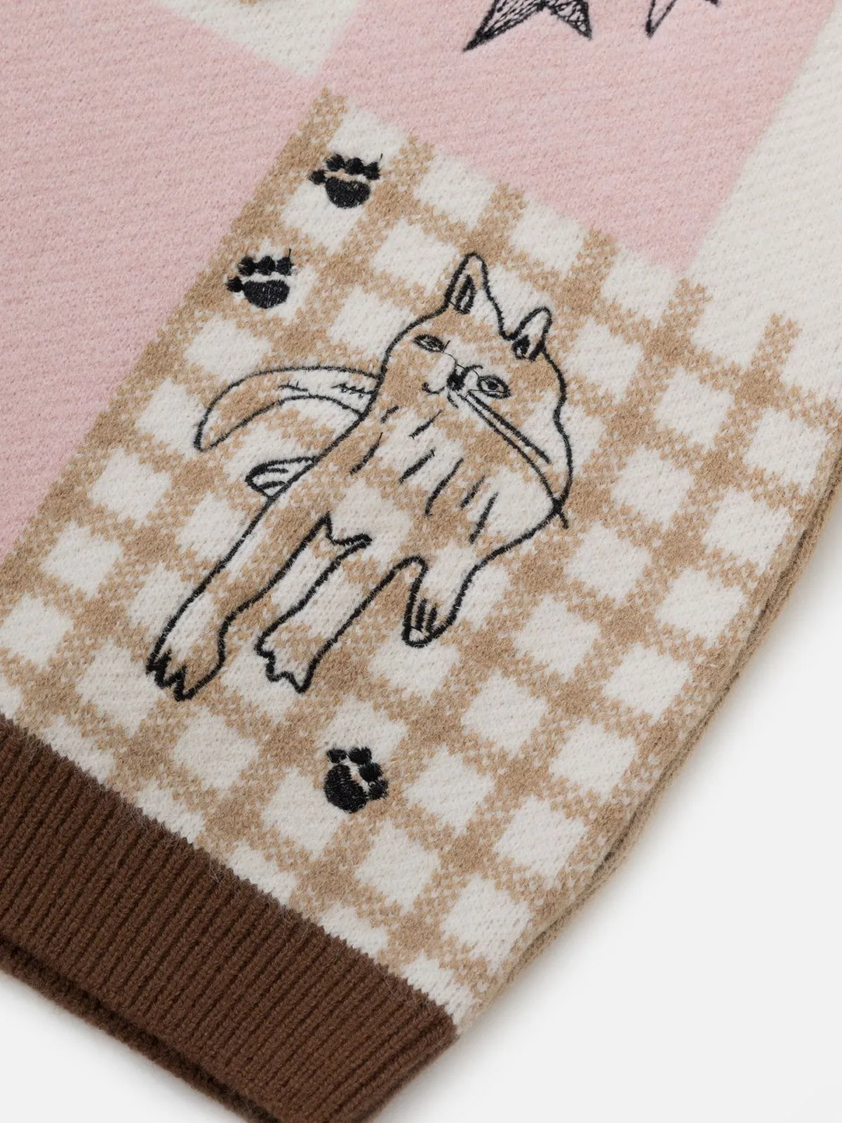 Aelfric Eden Cat Jacquard Sweater Vest sold by Aelfric Eden product image thumbnail 4