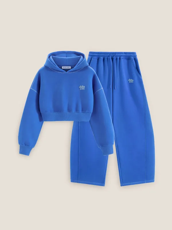 Cloud Essential Fleece Cropped Pullover Hoodie Set sold by Aelfric Eden