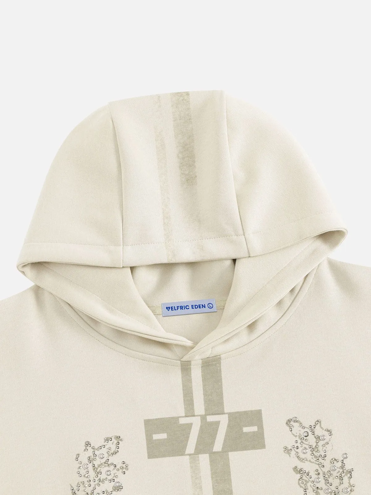 Aelfric Eden Rhinestone Floral Badge Pullover Hoodie sold by Aelfric Eden product image thumbnail 3