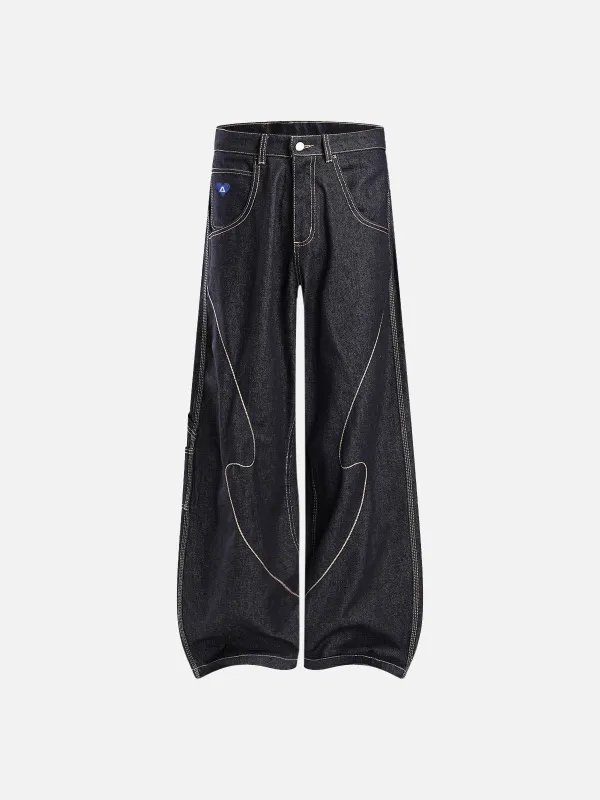 Aelfric Eden Stitch Raw Baaggy Jeans sold by Aelfric Eden