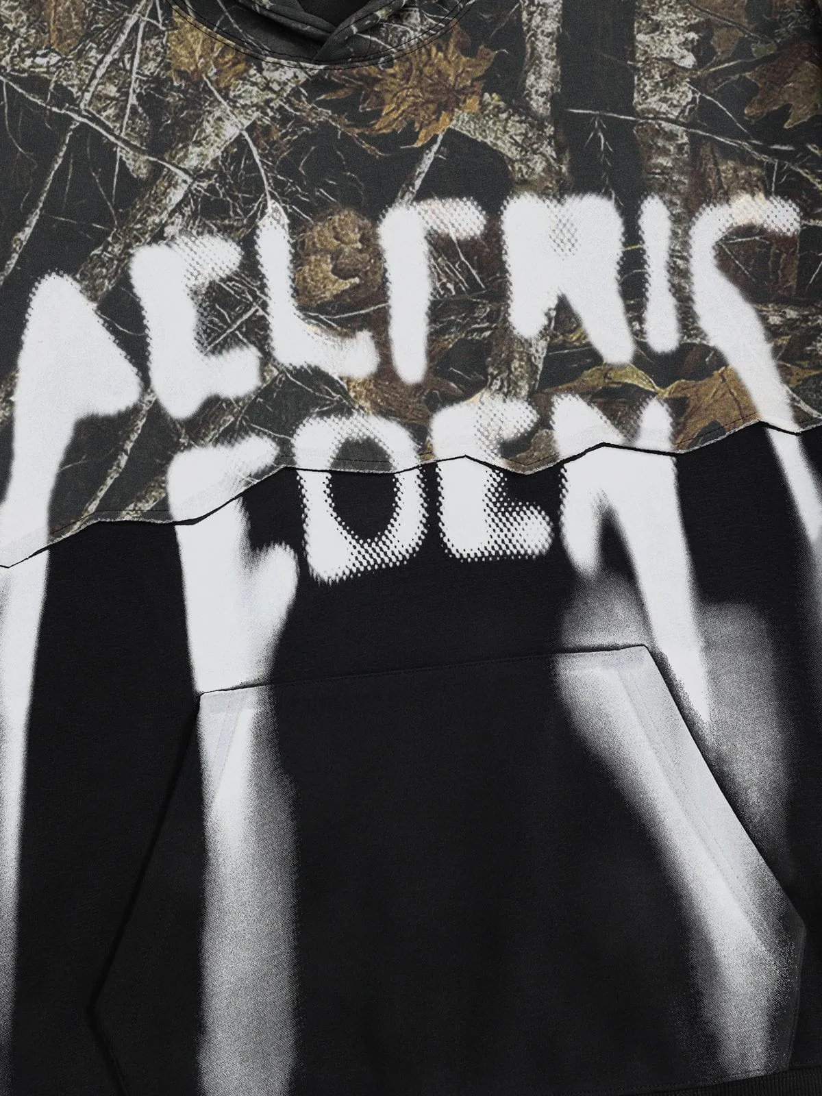 Aelfric Eden CAMO Graffiti Patchwork Pullover Hoodie sold by Aelfric Eden product image thumbnail 4