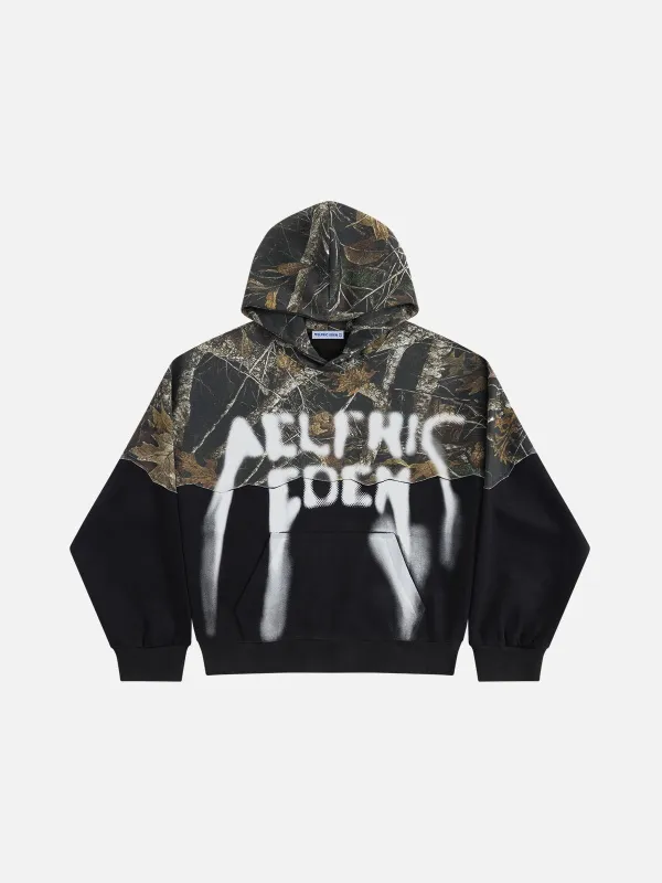 [Pre-Order] Aelfric Eden CAMO Graffiti Patchwork Pullover Hoodie sold by Aelfric Eden