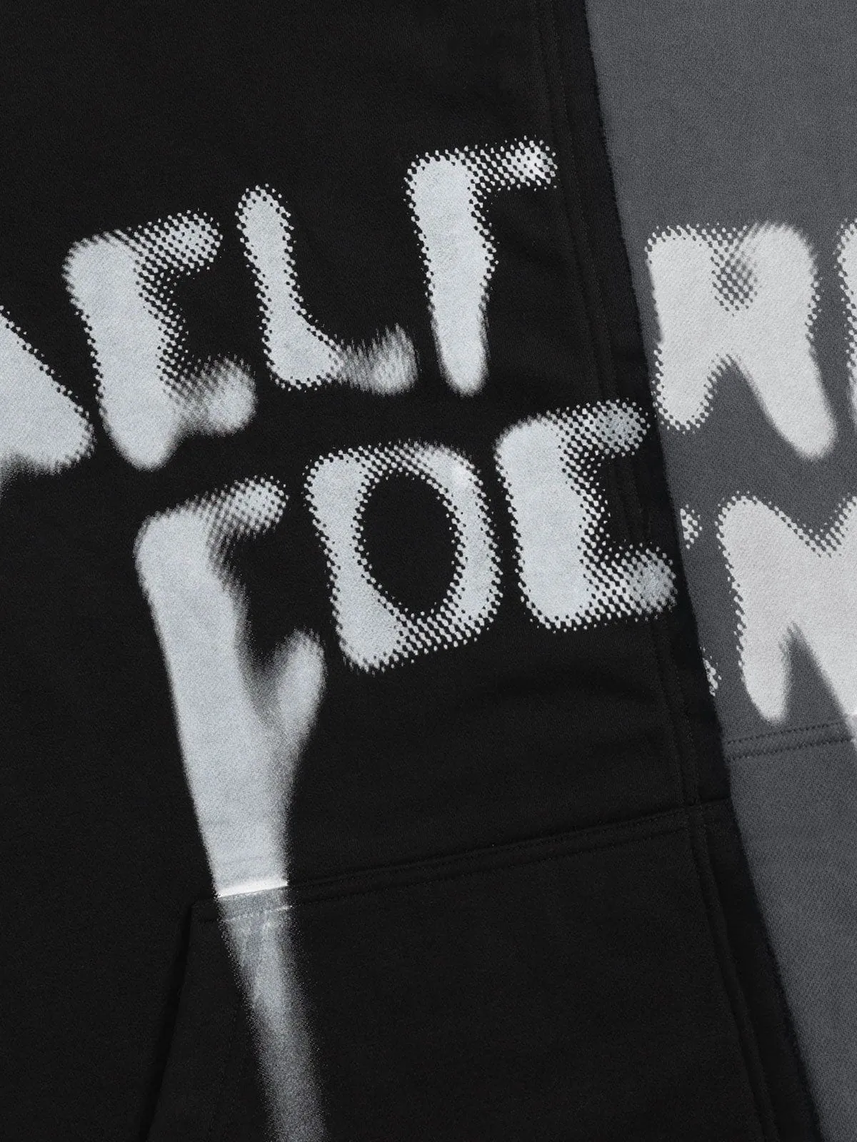 Aelfric Eden Asymmetric Graffiti Patchwork Pullover Hoodie sold by Aelfric Eden product image thumbnail 3