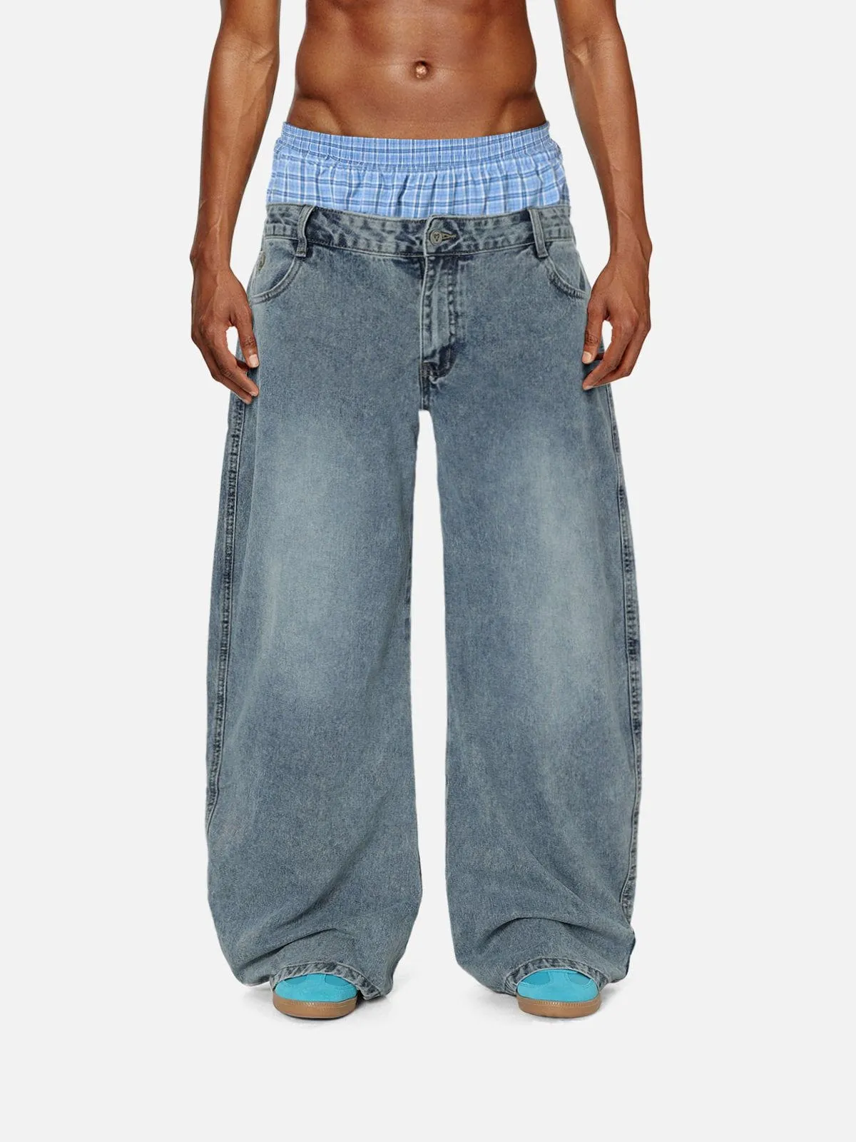 Aelfric Eden Double Waist Baggy Jeans sold by Aelfric Eden