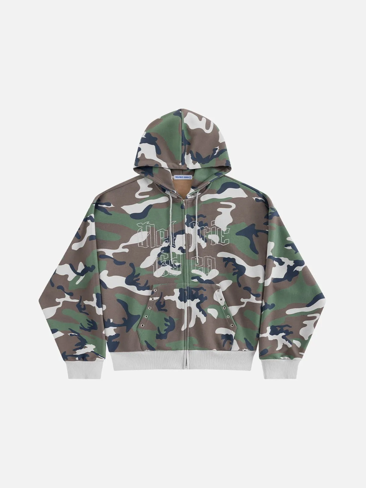 Aelfric Eden CAMO Rhinestone Zip Up Hoodie sold by Aelfric Eden