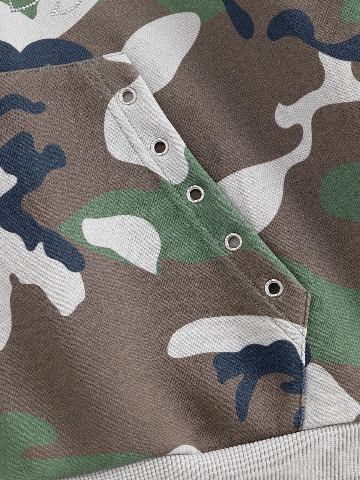 Aelfric Eden CAMO Rhinestone Zip Up Hoodie sold by Aelfric Eden product image thumbnail 5