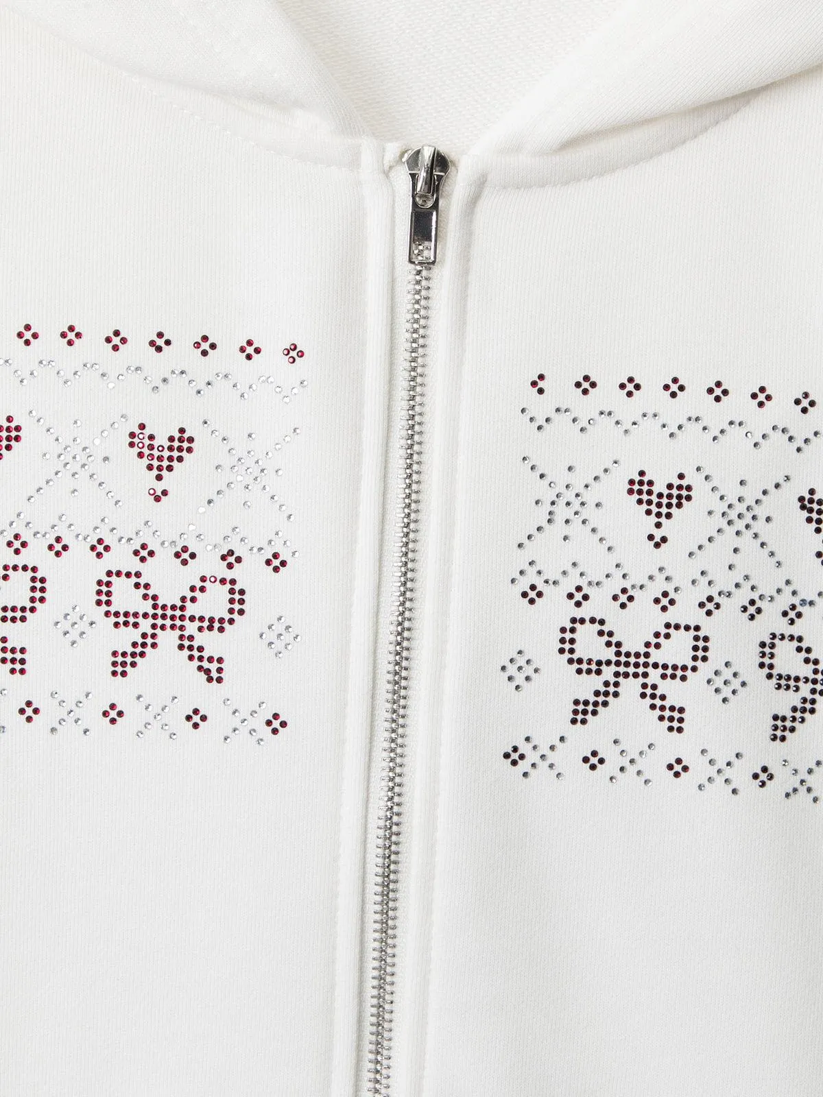 Aelfric Eden Rhinestone Fair Isle Zip Up Hoodie sold by Aelfric Eden product image thumbnail 4