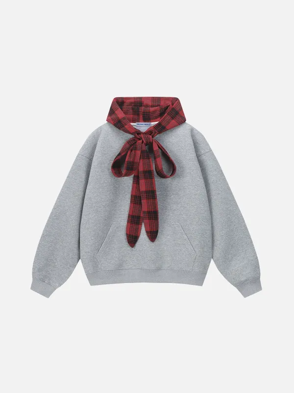 Aelfric Eden Plaid Bow Pullover Hoodie sold by Aelfric Eden