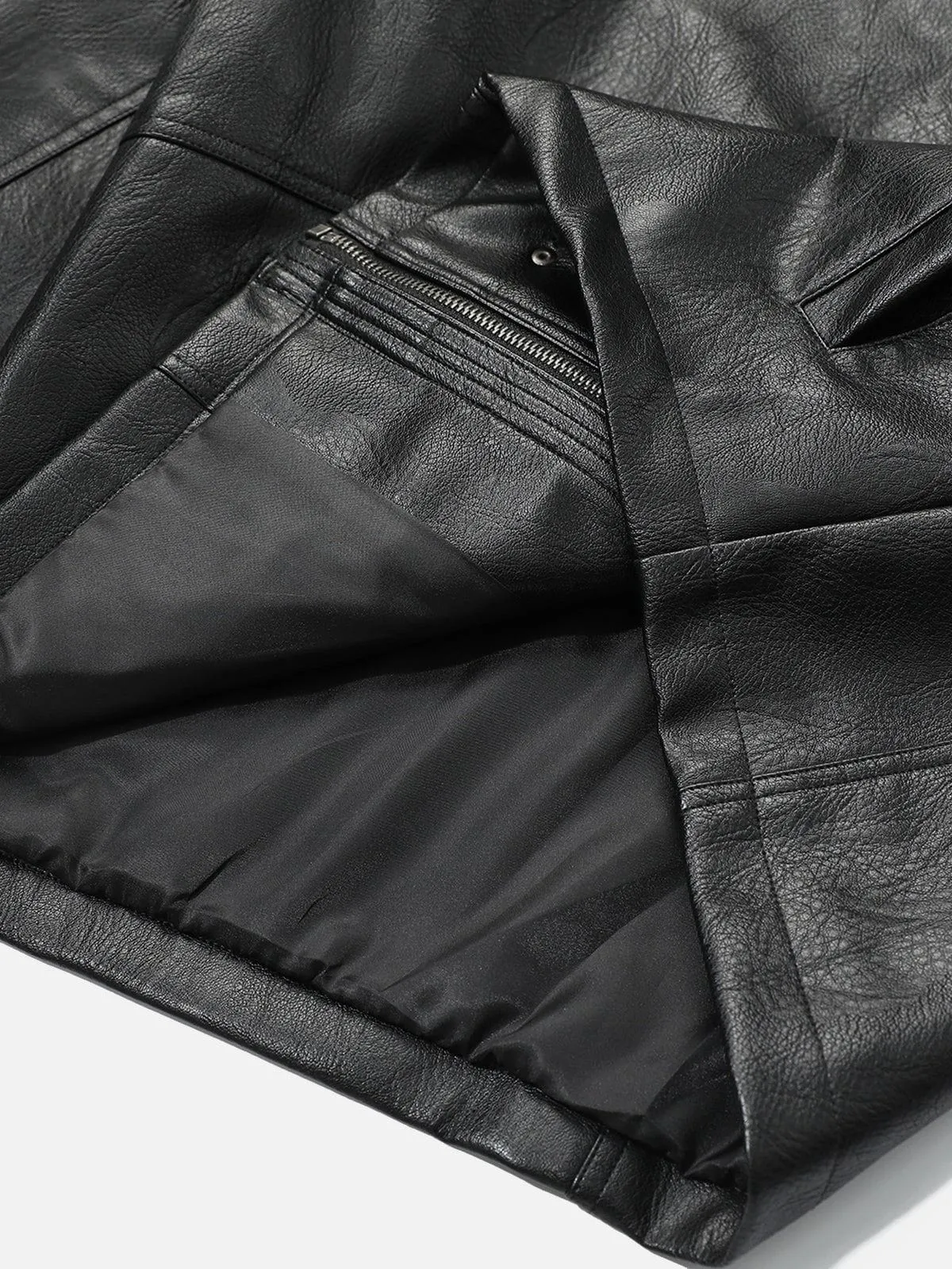 Aelfric Eden Metal Button Faux Leather Jacket sold by Aelfric Eden product image thumbnail 5