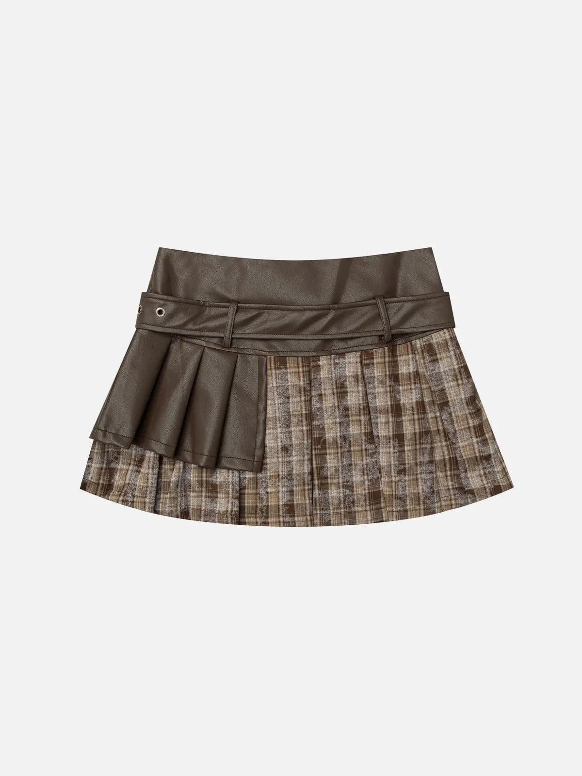 Aelfric Eden Plaid Faux Leather Skirt sold by Aelfric Eden product image thumbnail 3