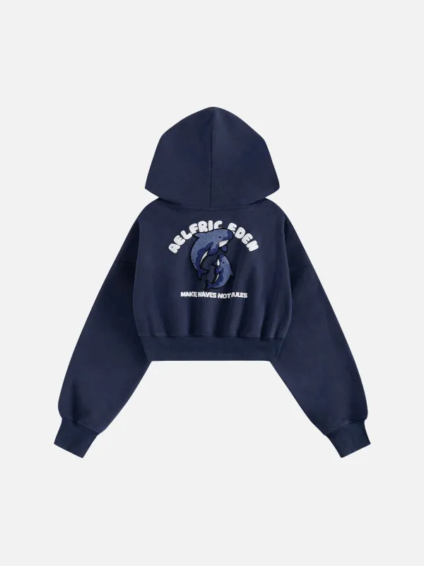 Aelfric Eden Whale Cropped Pullover Hoodie sold by Aelfric Eden