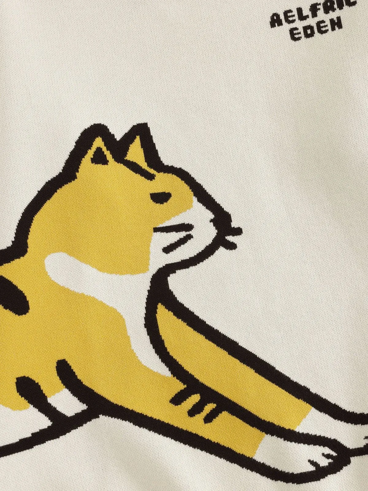 Aelfric Eden Hand Drawn Cat Jacquard Sweater sold by Aelfric Eden product image thumbnail 4