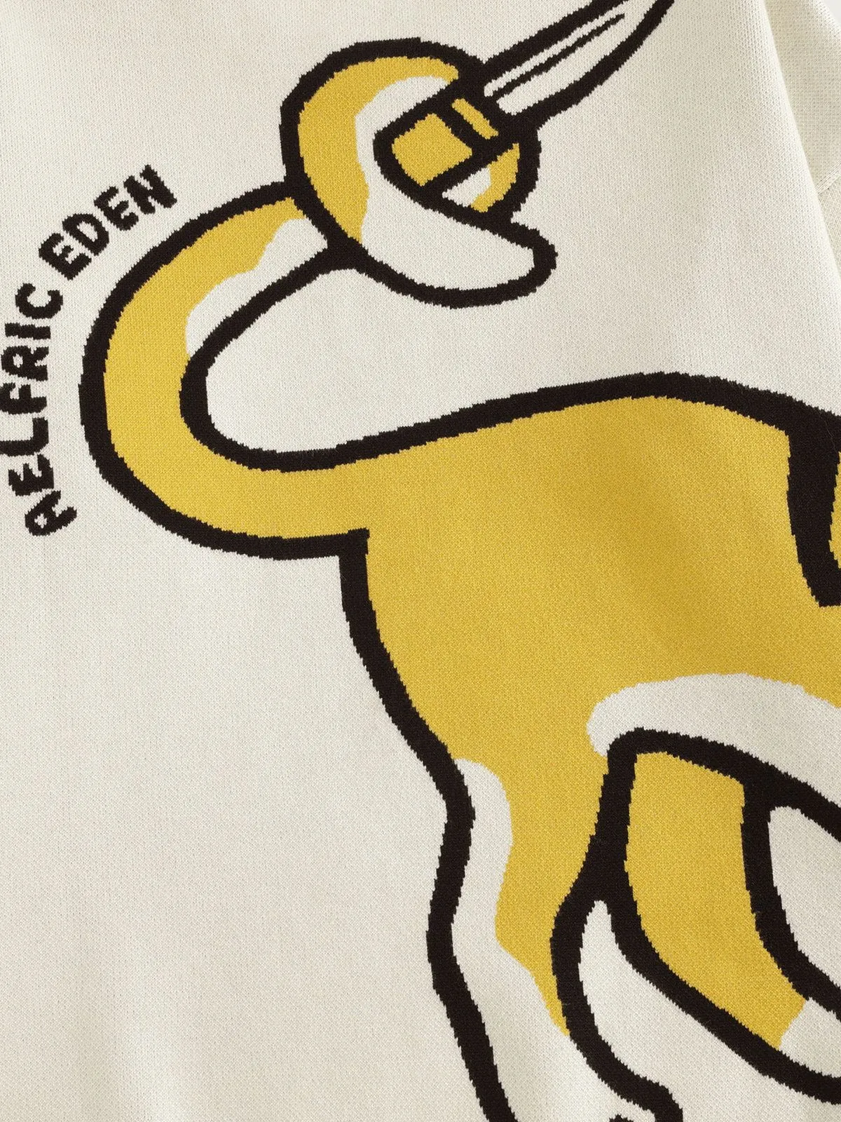 Aelfric Eden Hand Drawn Cat Jacquard Sweater sold by Aelfric Eden product image thumbnail 5