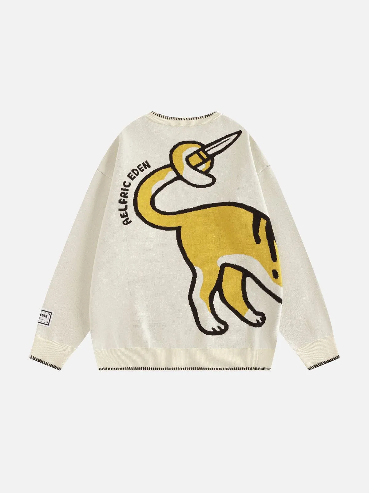 Aelfric Eden Hand Drawn Cat Jacquard Sweater sold by Aelfric Eden product image thumbnail 2