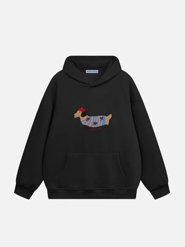 Aelfric Eden Cartoon Dachshund Hoodie sold by Aelfric Eden