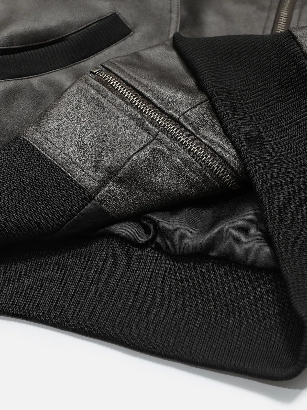 Aelfric Eden Metal Button Cropped Faux Leather Jacket sold by Aelfric Eden product image thumbnail 5