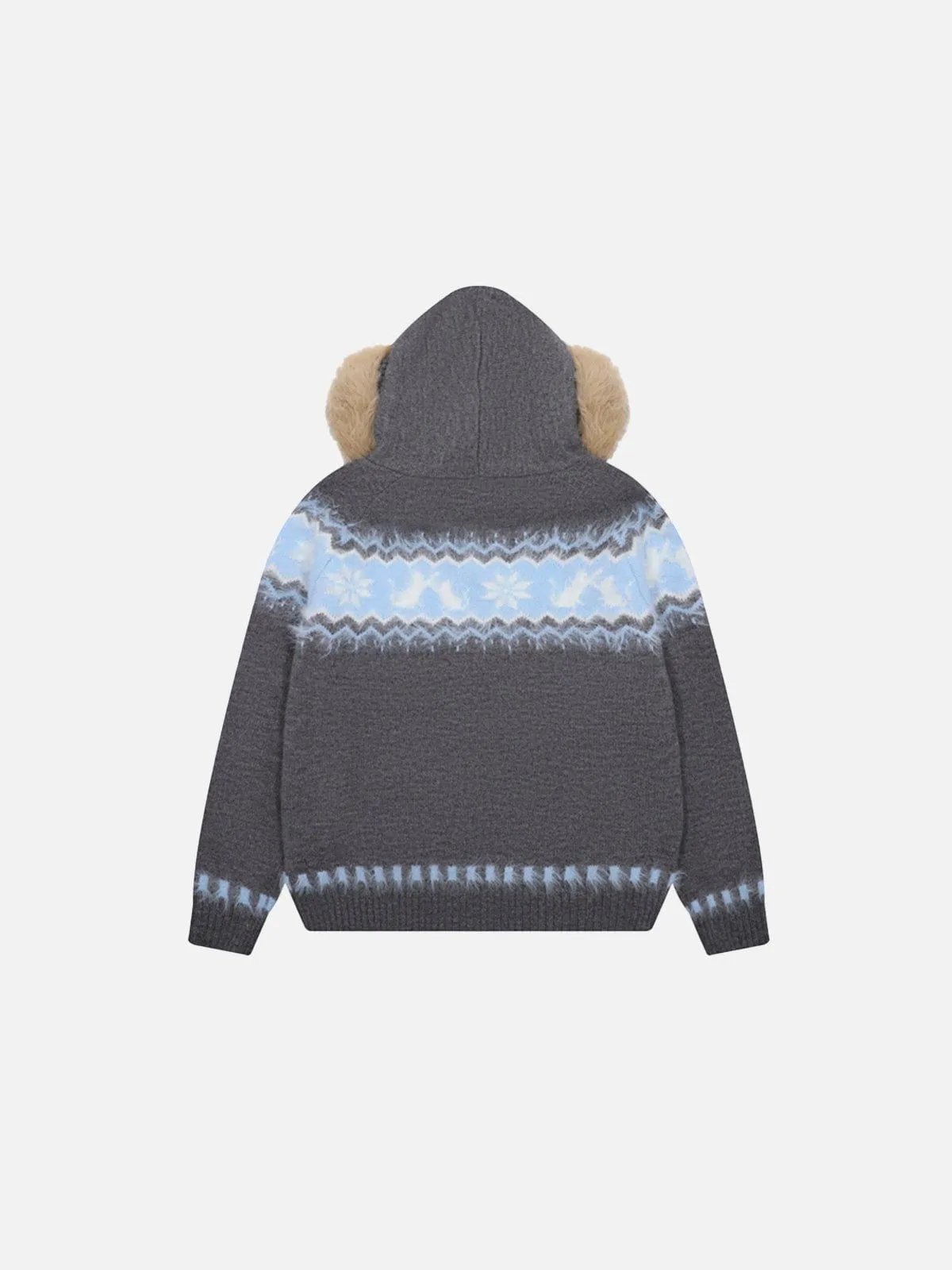 Aelfric Eden Fair Isle Faux Fur Collar Cardigan sold by Aelfric Eden product image thumbnail 3