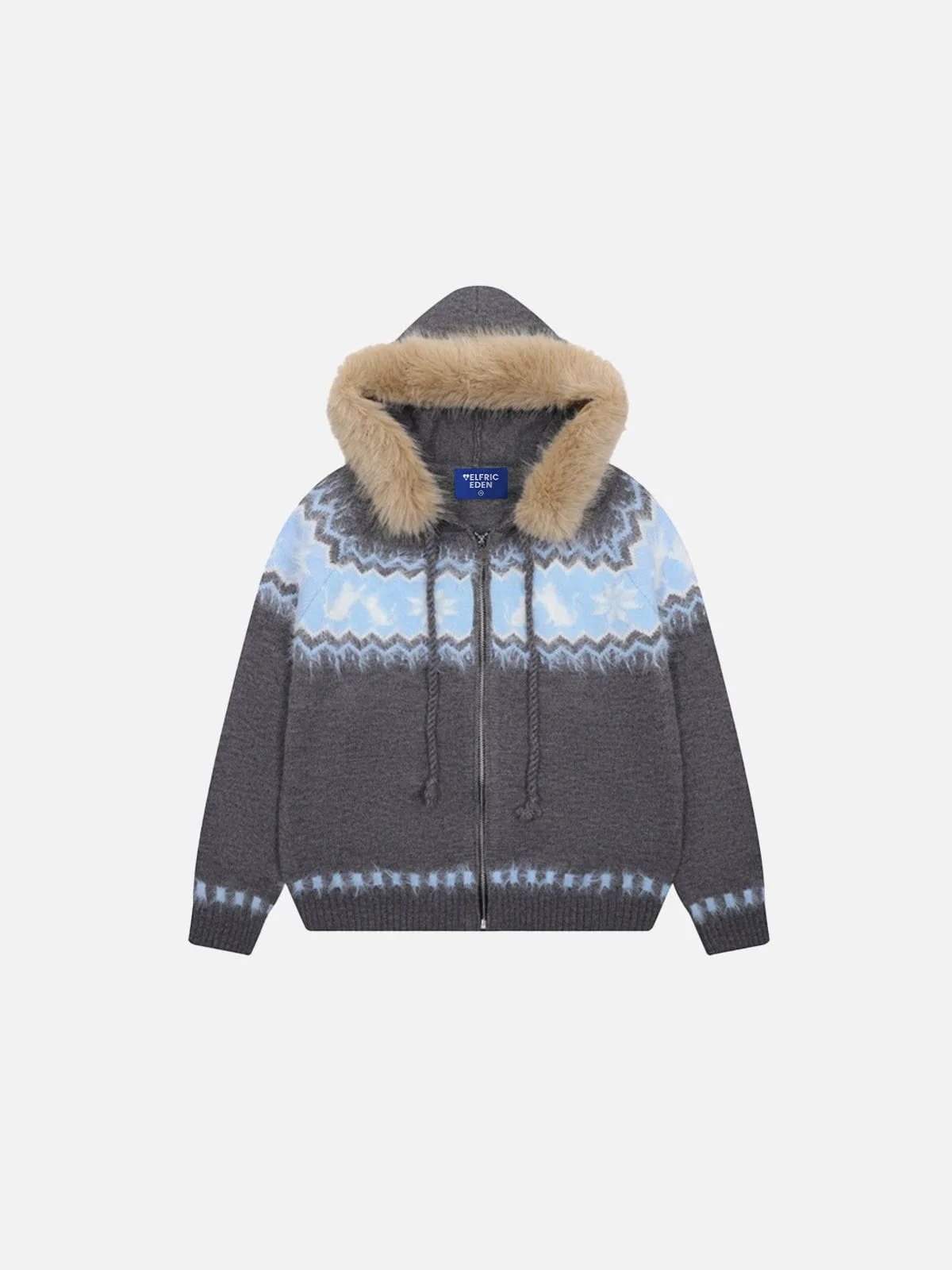 Aelfric Eden Fair Isle Faux Fur Collar Cardigan sold by Aelfric Eden