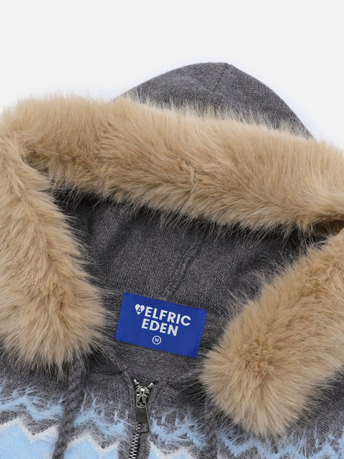 Aelfric Eden Fair Isle Faux Fur Collar Cardigan sold by Aelfric Eden product image thumbnail 4