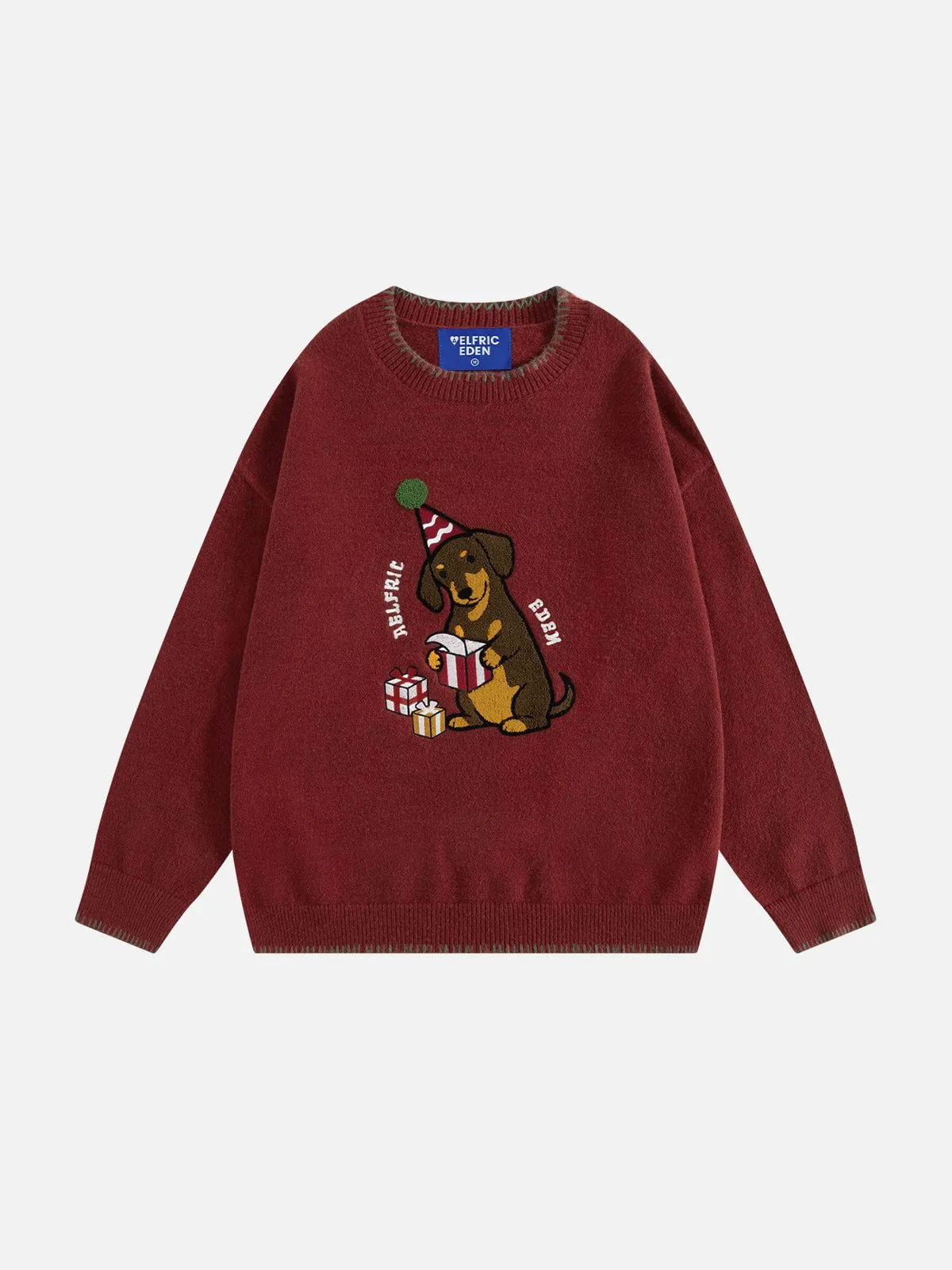 Aelfrc Eden Christmas Hat Dachshund Sweater sold by Aelfric Eden product image thumbnail 2