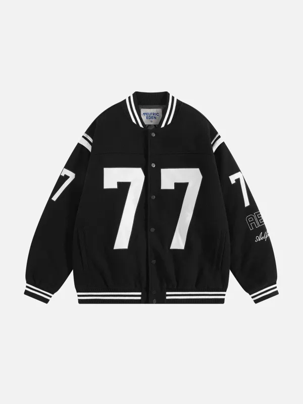 Aelfrc Eden 77 Stripe Varsity Jacket made by Aelfric Eden