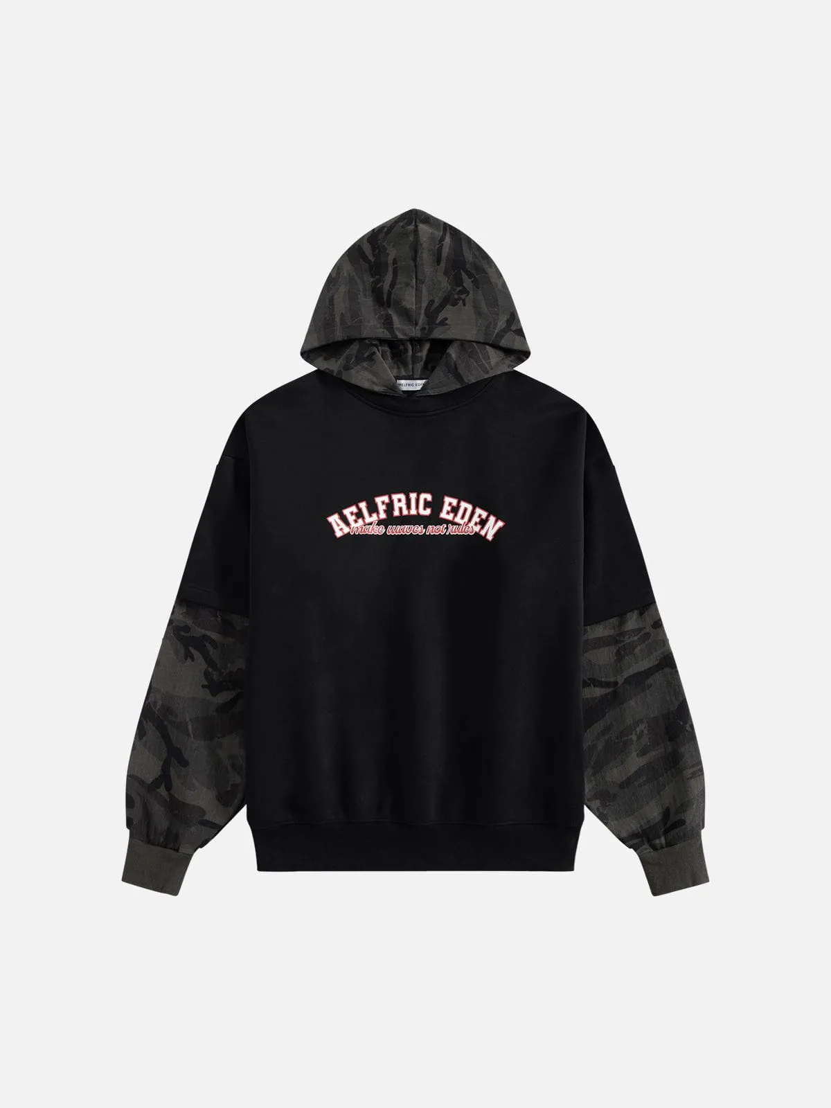 Aelfrc Eden CAMO Two Layer Pullover Hoodie sold by Aelfric Eden