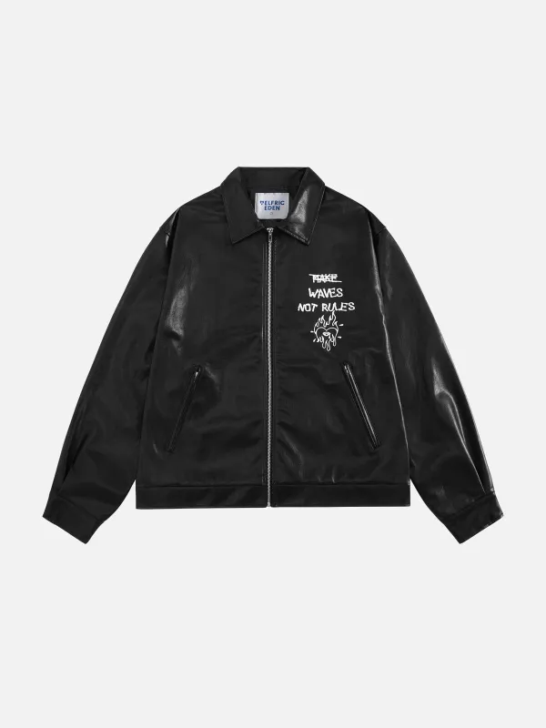 Aelfric Eden Graffiti Faux Leather Jacket sold by Aelfric Eden