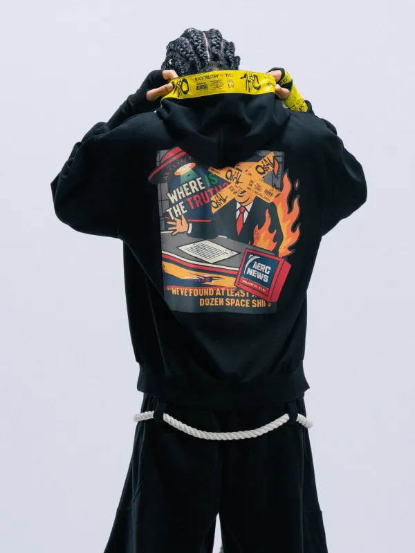 [COMPLEXCON] FAKE NEWS OIAL Tape Hoodie sold by Aelfric Eden