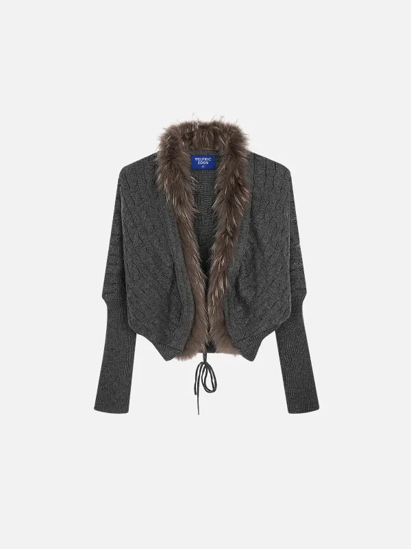 Aelfric Eden Faux Fur Collar Cardigan sold by Aelfric Eden