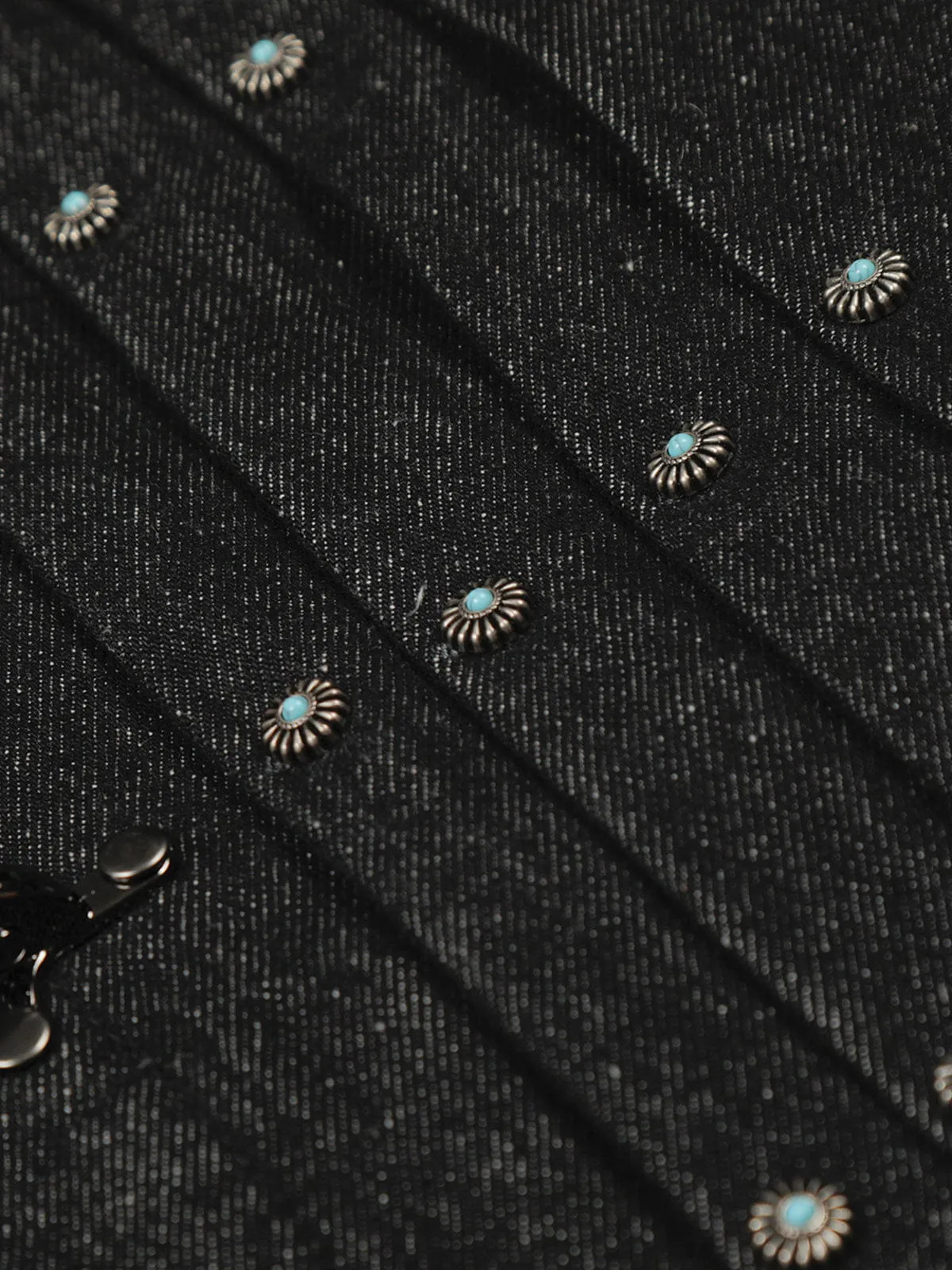 Aelfric Eden Pleated Metal Button Denim Jacket sold by Aelfric Eden product image thumbnail 4