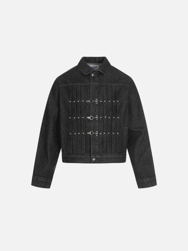 Aelfric Eden Pleated Metal Button Denim Jacket sold by Aelfric Eden