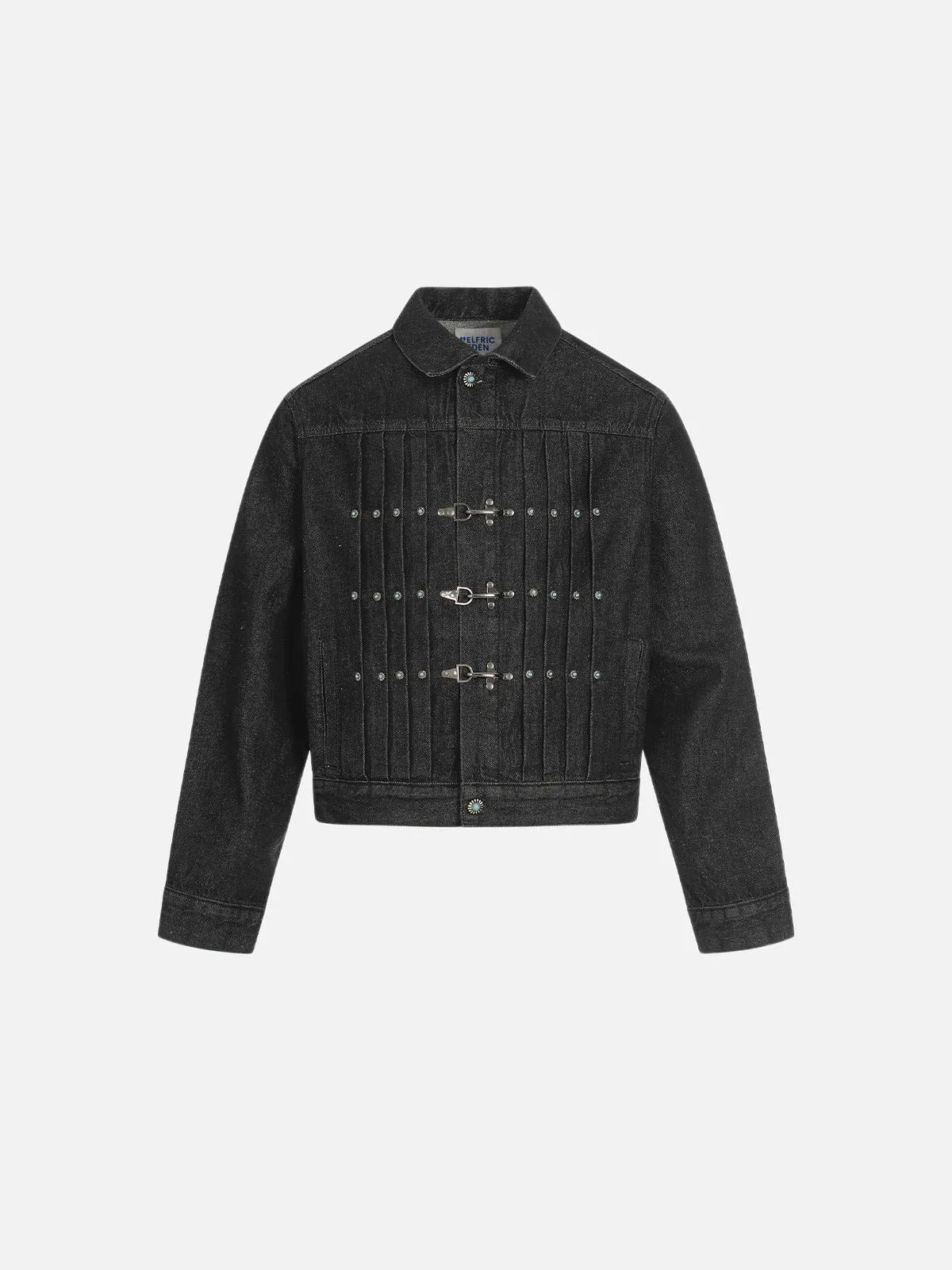 Aelfric Eden Pleated Metal Button Denim Jacket sold by Aelfric Eden