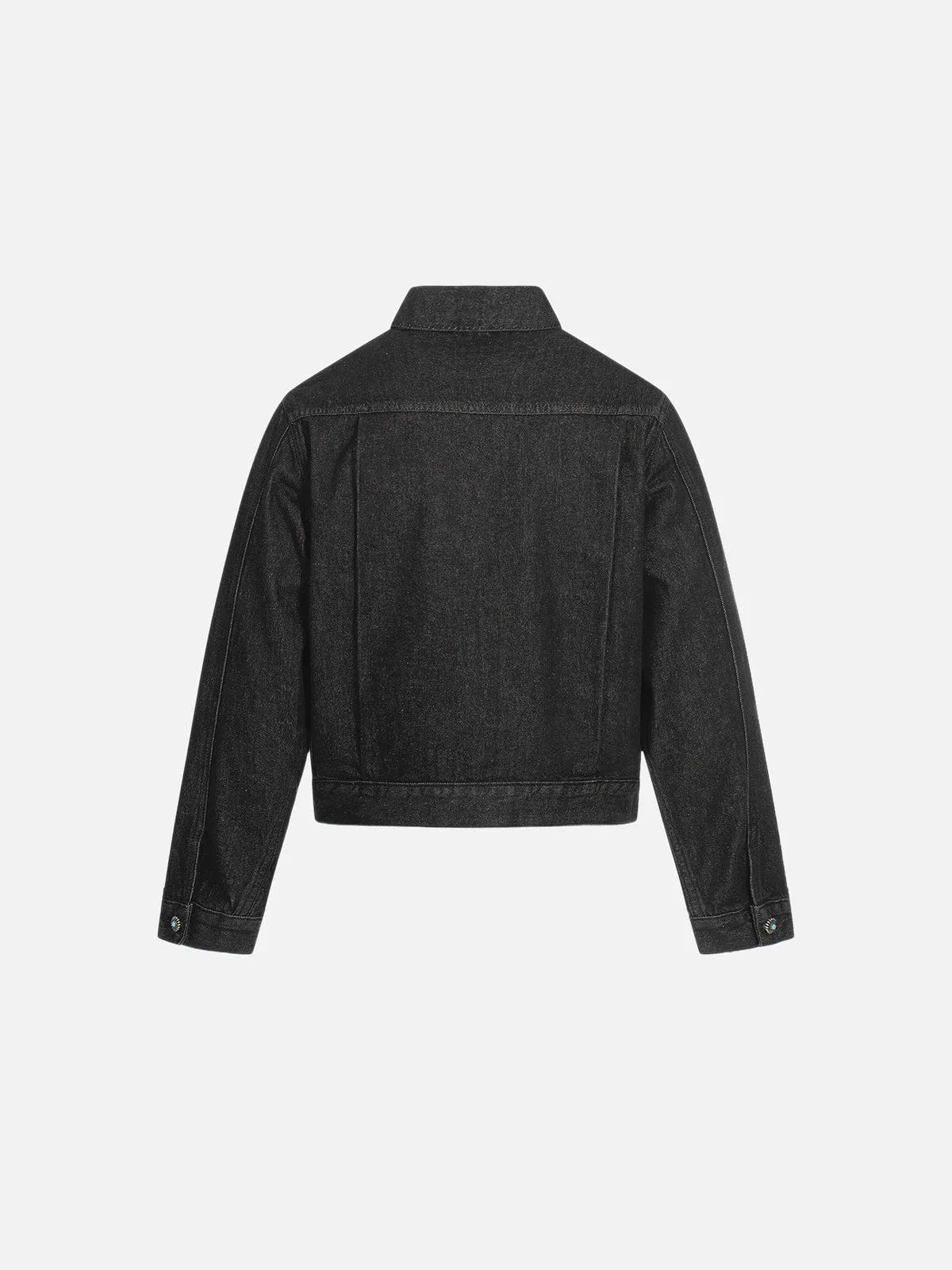 Aelfric Eden Pleated Metal Button Denim Jacket sold by Aelfric Eden product image thumbnail 2