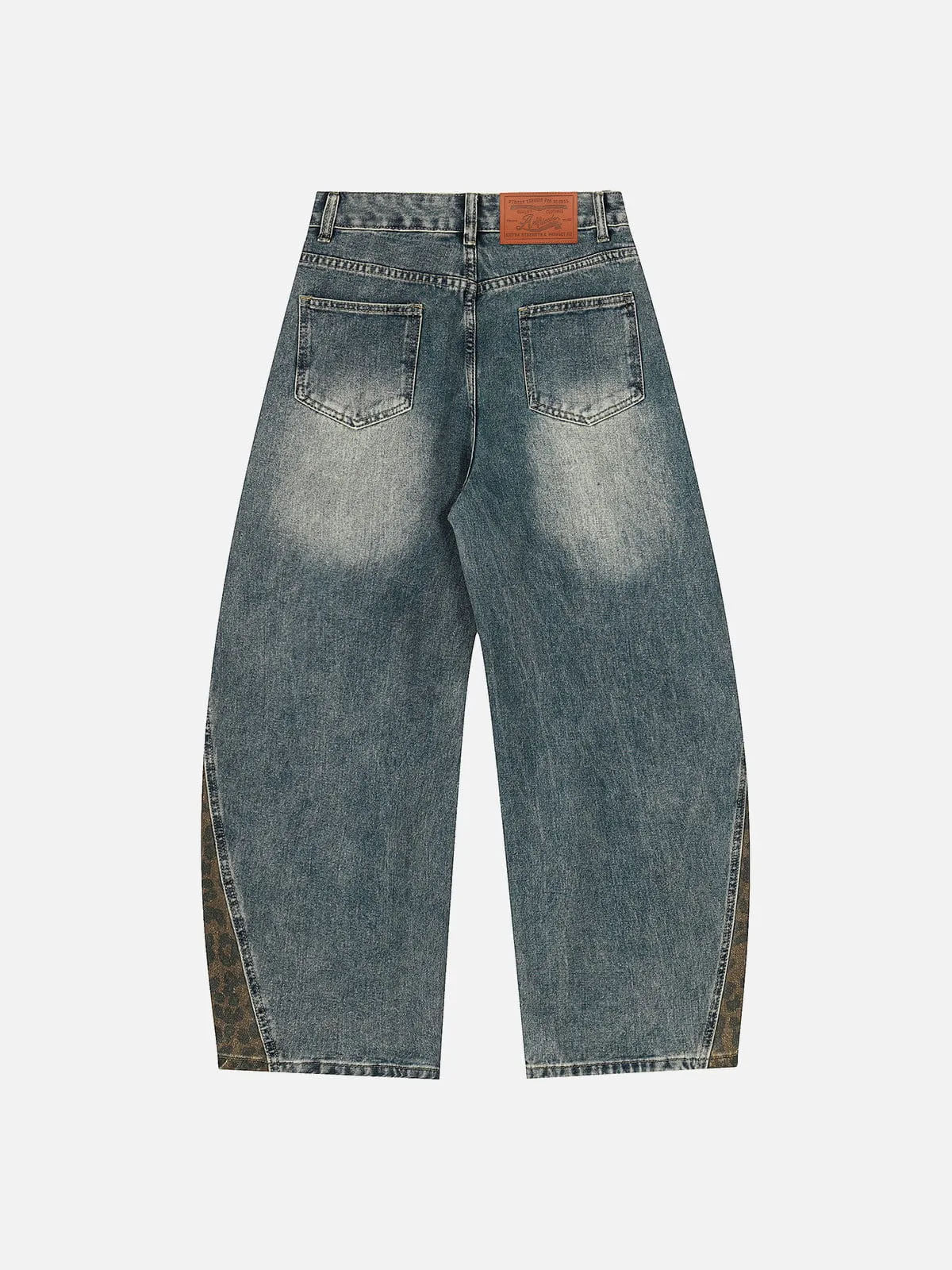 Aelfric Eden Leopard Patchwork Baggy Jeans sold by Aelfric Eden product image thumbnail 3