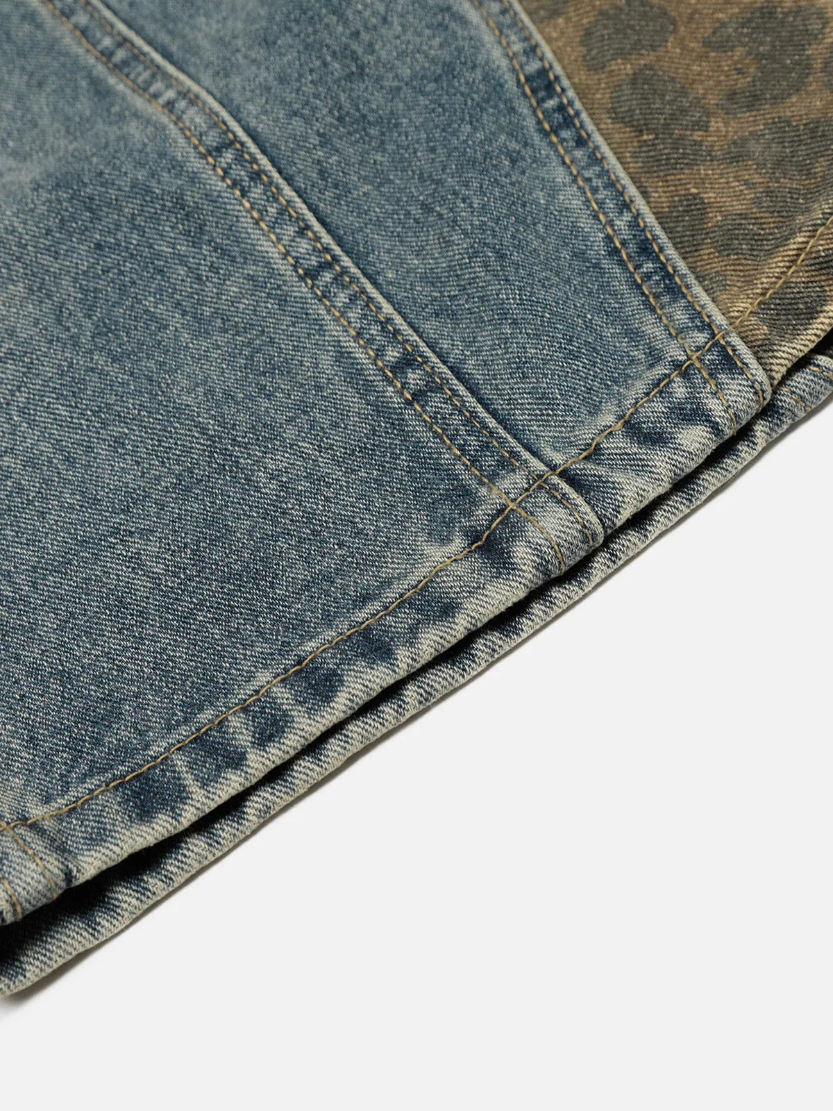 Aelfric Eden Leopard Patchwork Baggy Jeans sold by Aelfric Eden product image thumbnail 4