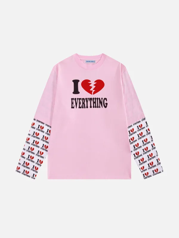 Aelfric Eden Heart Pattern Long Sleeve Tee sold by Aelfric Eden