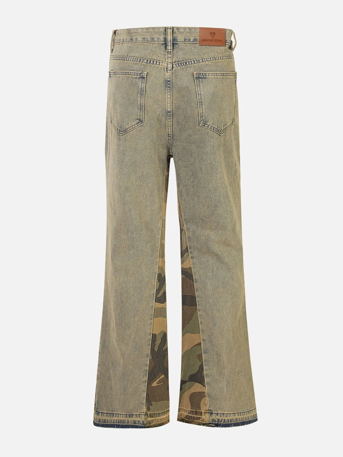 Aelfric Eden Camouflage Patchwork Distressed Jeans sold by Aelfric Eden product image thumbnail 3